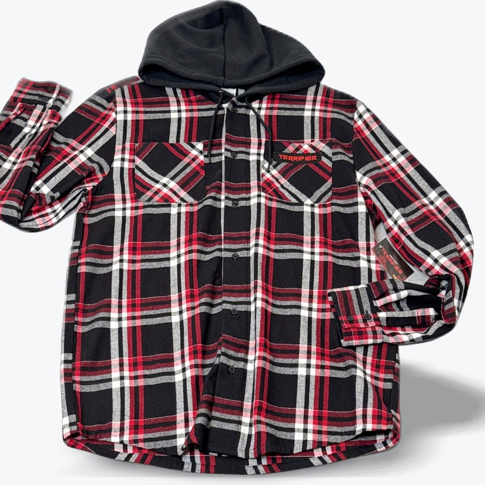 Terrifier Art The Clown Flannel‎ Hoodie Limited Giftable Horror Fan Collectible
